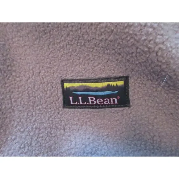 LL Bean Fleece Vest Womens Medium Tan Full Zip Sleeveless Outdoors - Picture 4 of 8